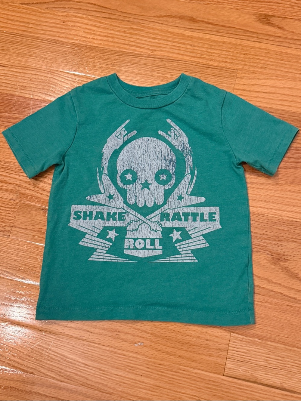 Kids Teal Graphic Tee - Shake Rattle Roll